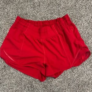 lululemon athletica Vibrant Red Athletic Shorts